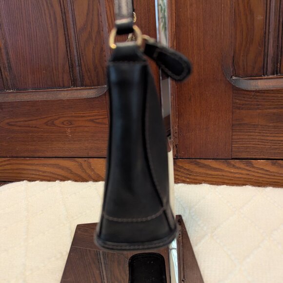 COACH vintage 9311 mini black leather bag baguette - Picture 4 of 11